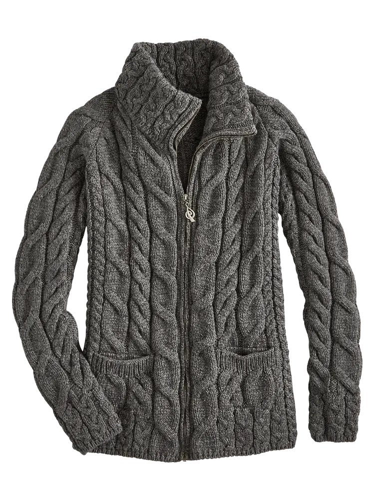 Women's Irish Supersoft Wool Full-Zip Cardigan