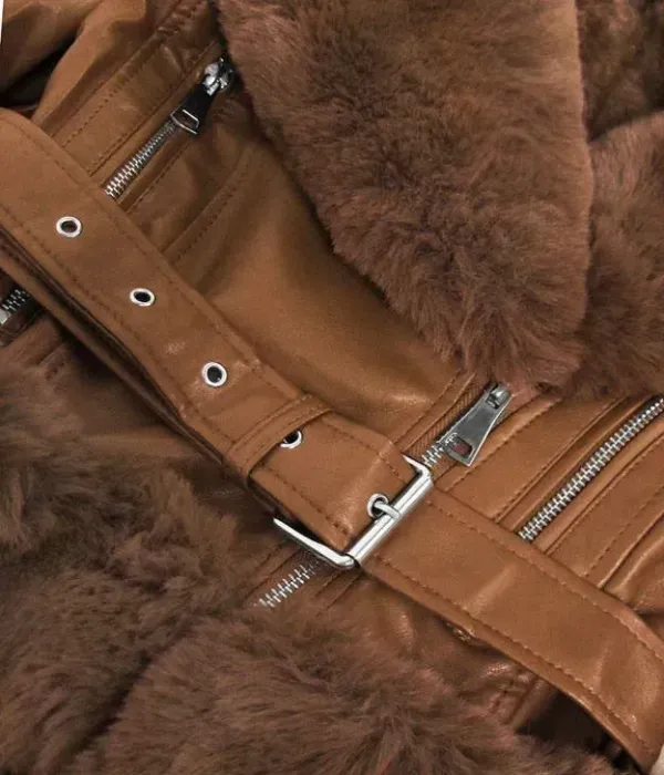 Brown fur coat