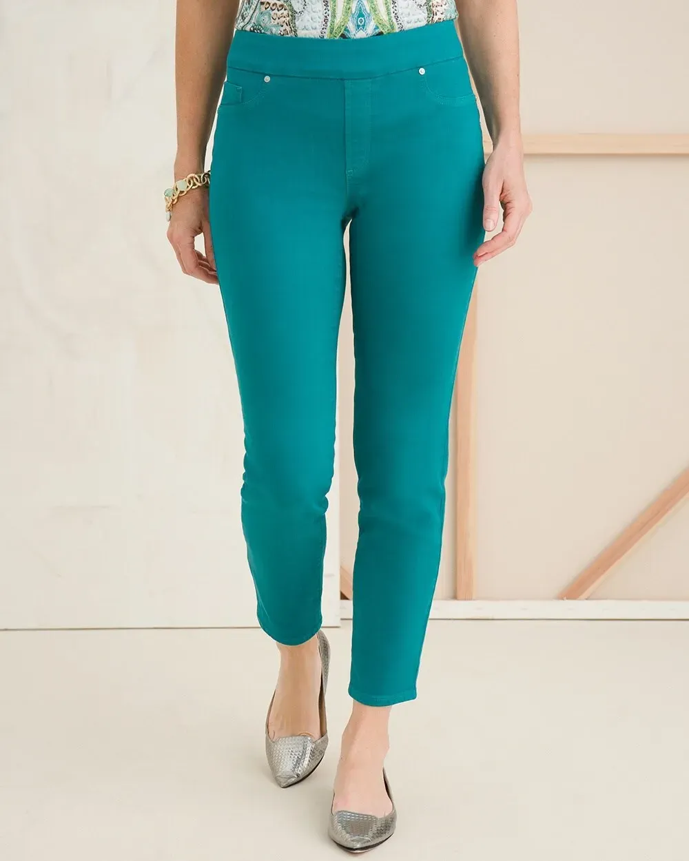 Denim Pull-On Ankle Jeggings