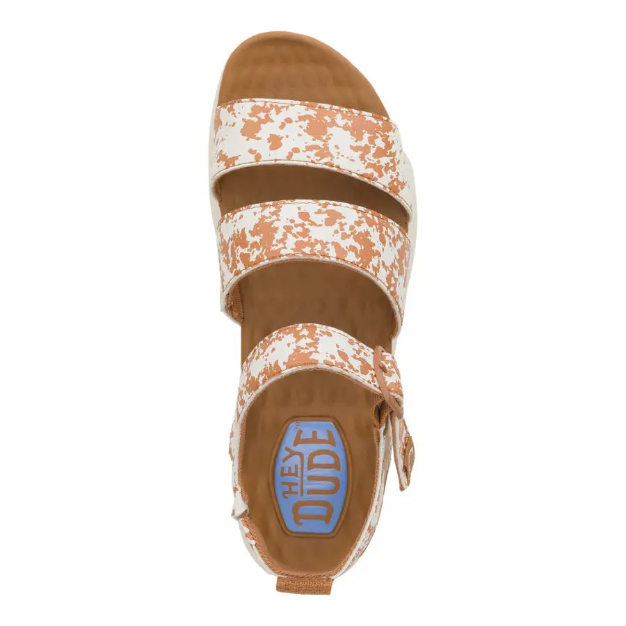 Delray Buckle Animal - Tan/White