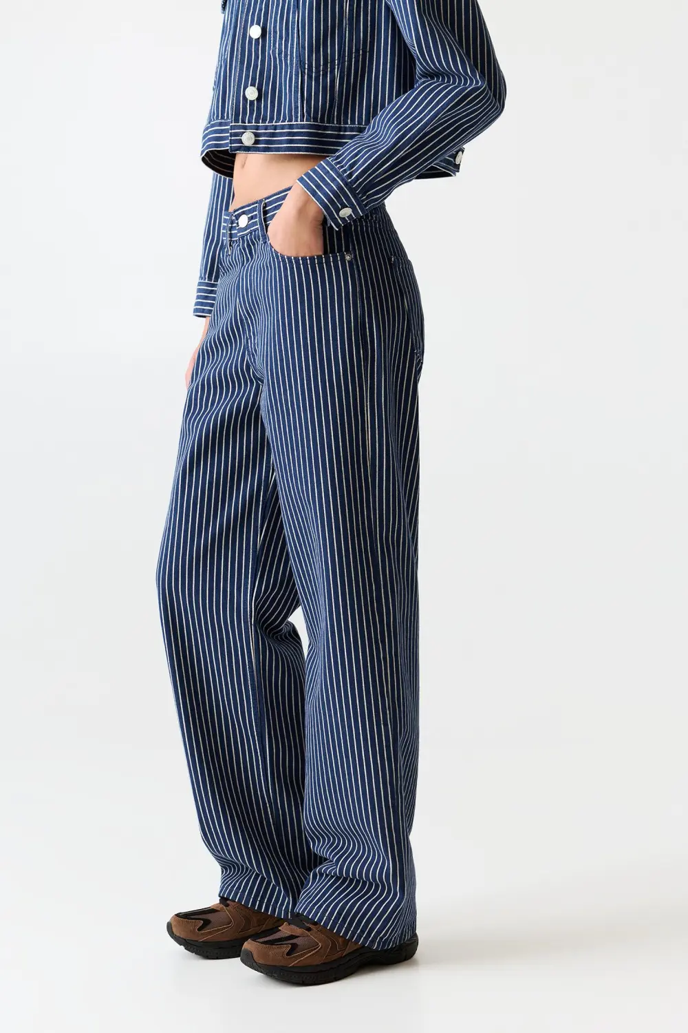 Jeans baggy rayas