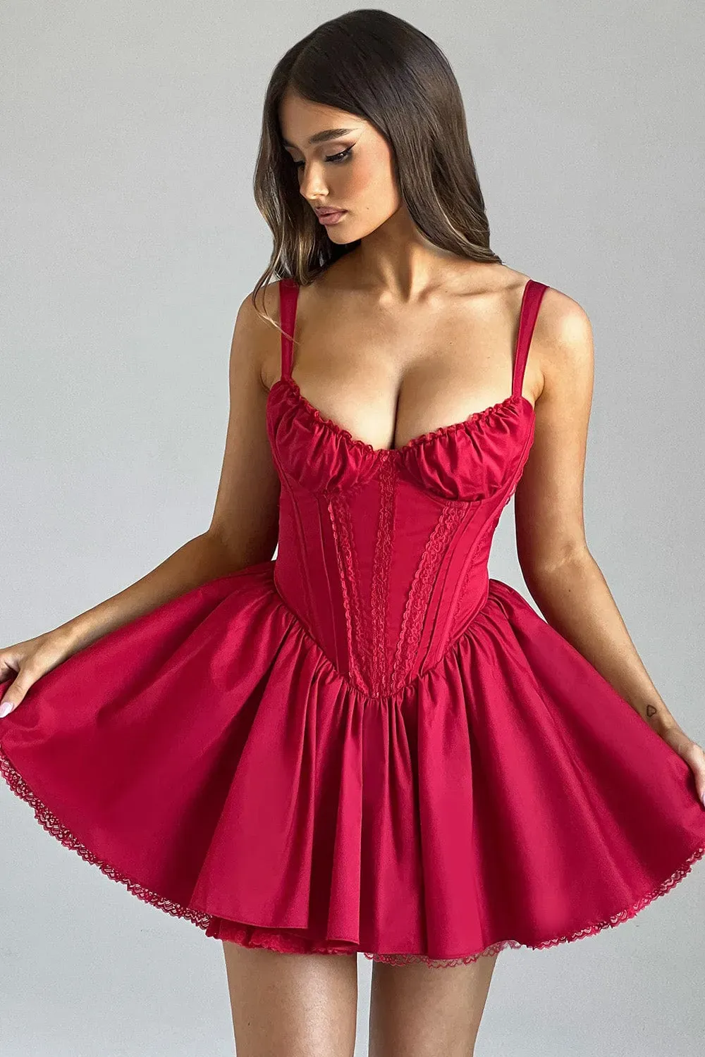 JOSIE MINI DRESS - RED
