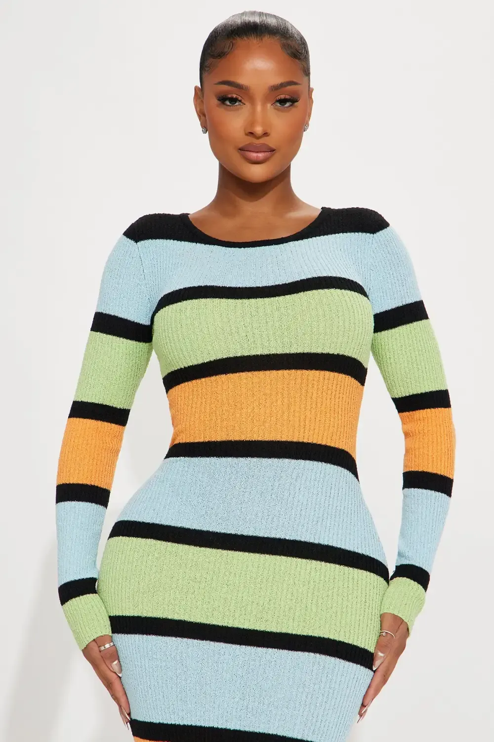 Chelsea Sweater Maxi Dress - Blue/combo