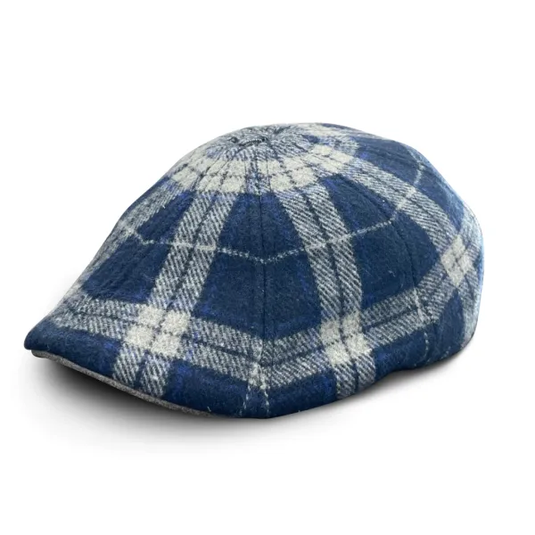 The Distillery Boston Scally Cap - Blue Mash Plaid