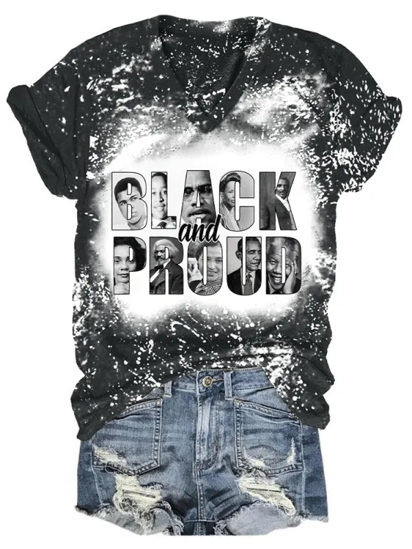 Women'S Black And Proud Short-Sleeved T-Shirt