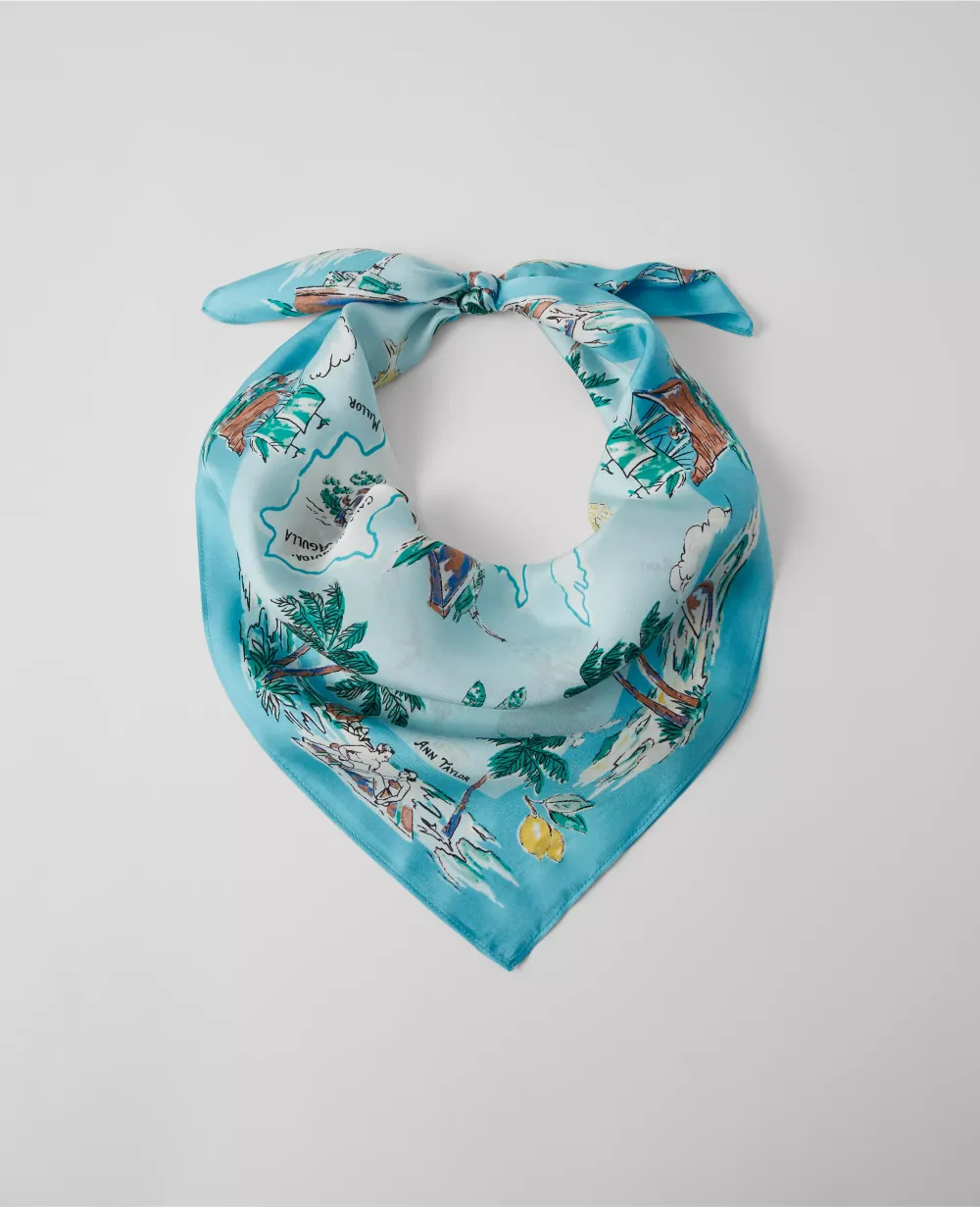 Eyelet Silk Little Scarf