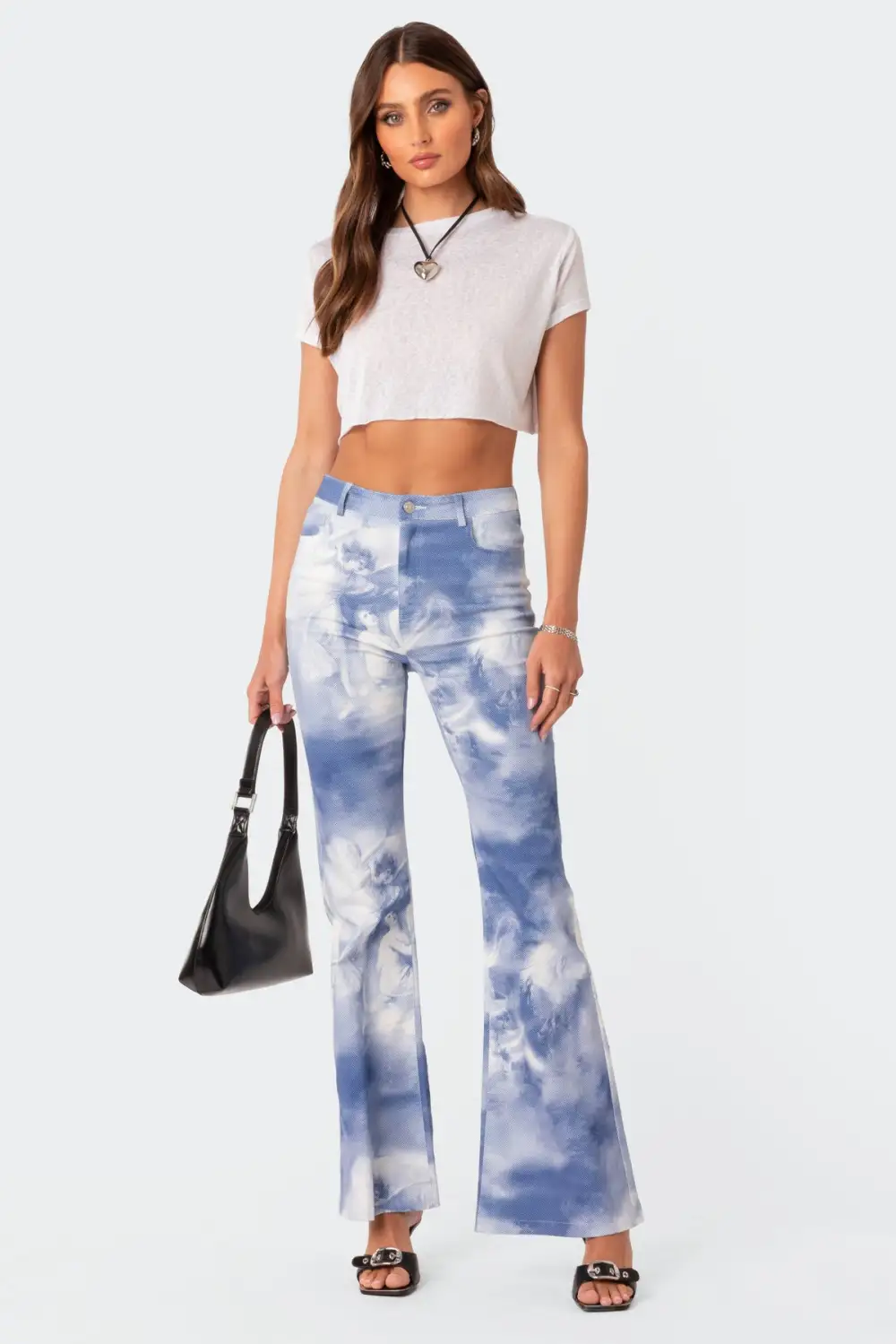 Saint Printed Flared Jeans