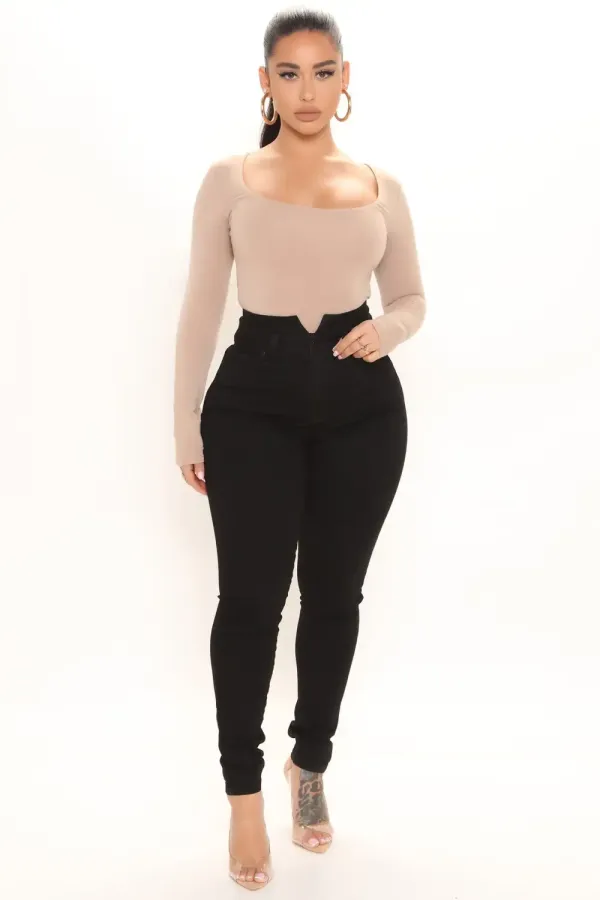 Thinking Of You Stretch Skinny Jeans - Black