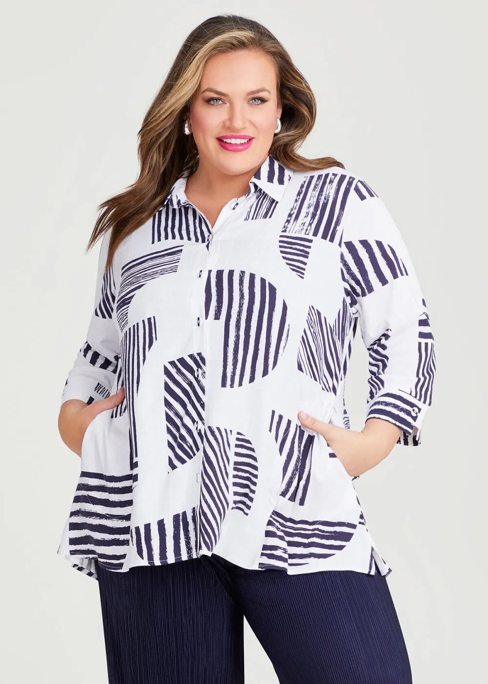 Spot & Stripe Natural Shirt