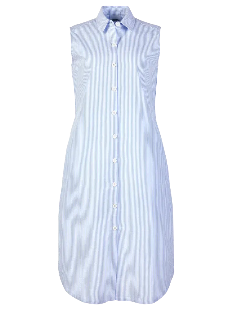 Striped Seersucker Shirt Dress