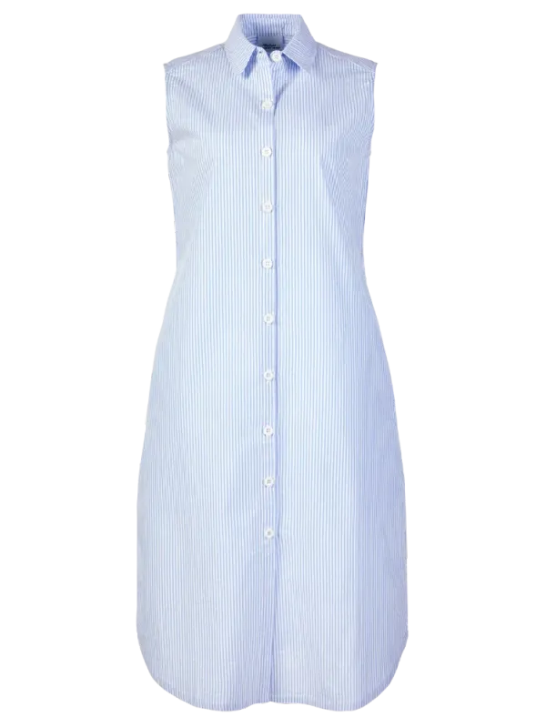 Striped Seersucker Shirt Dress