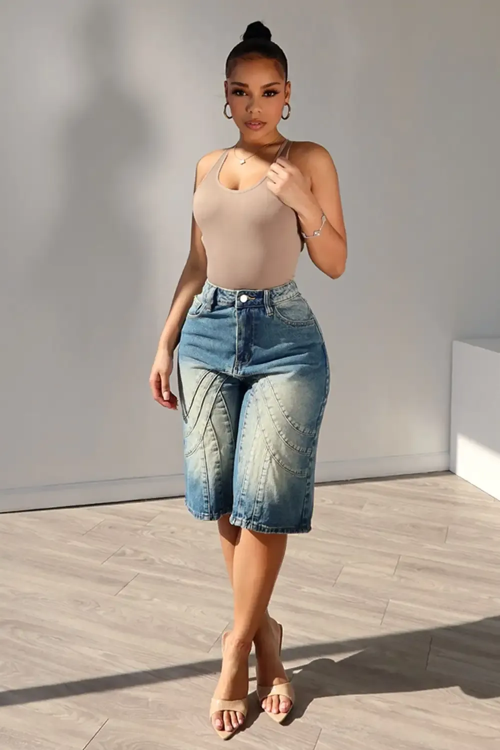 Los Angeles Vintage Washed Bermuda Shorts