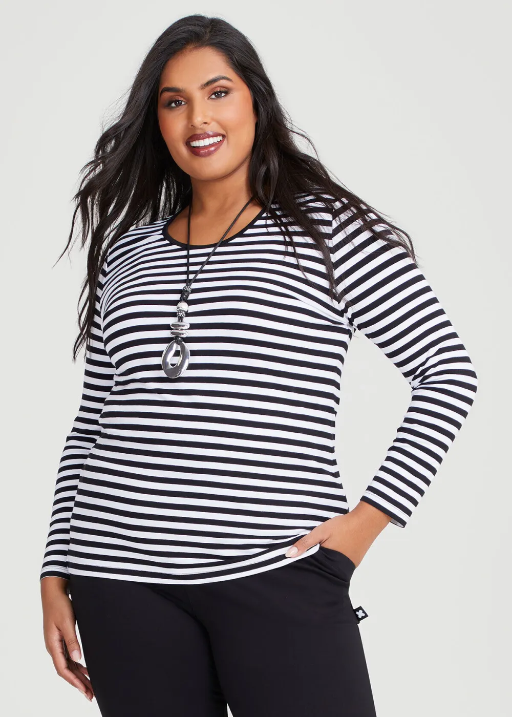 Natural Essie Stripe Top