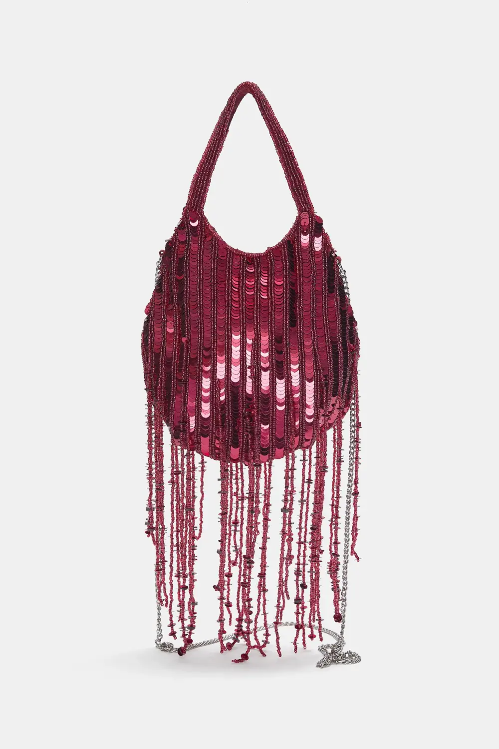Bolso abalorios flecos