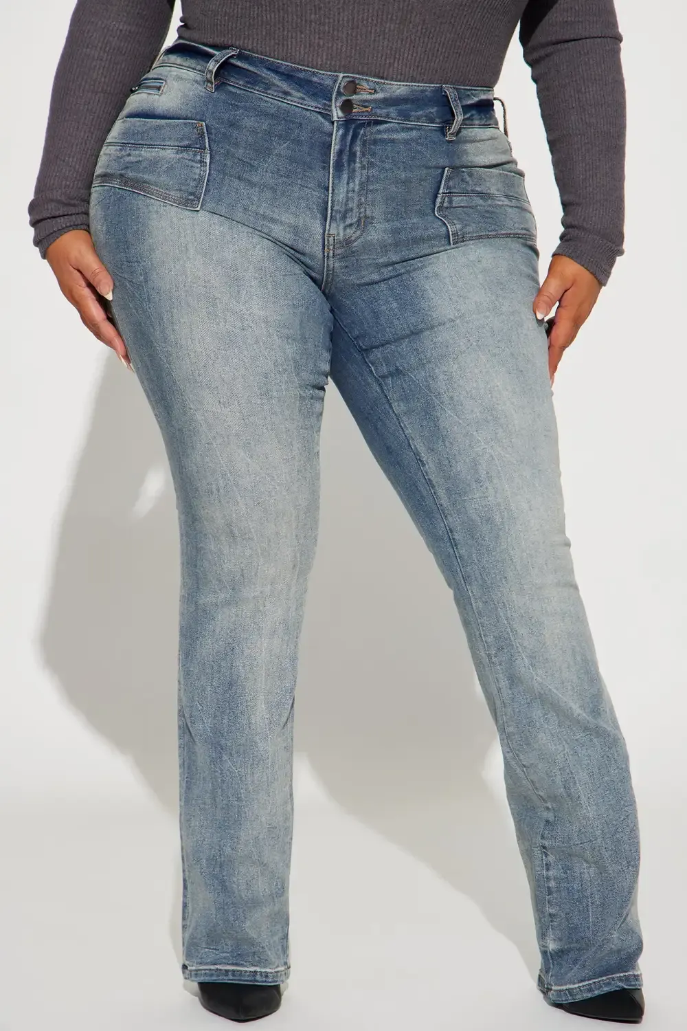 Travel Through Time Stretch Bootcut Jeans - Vintage Wash