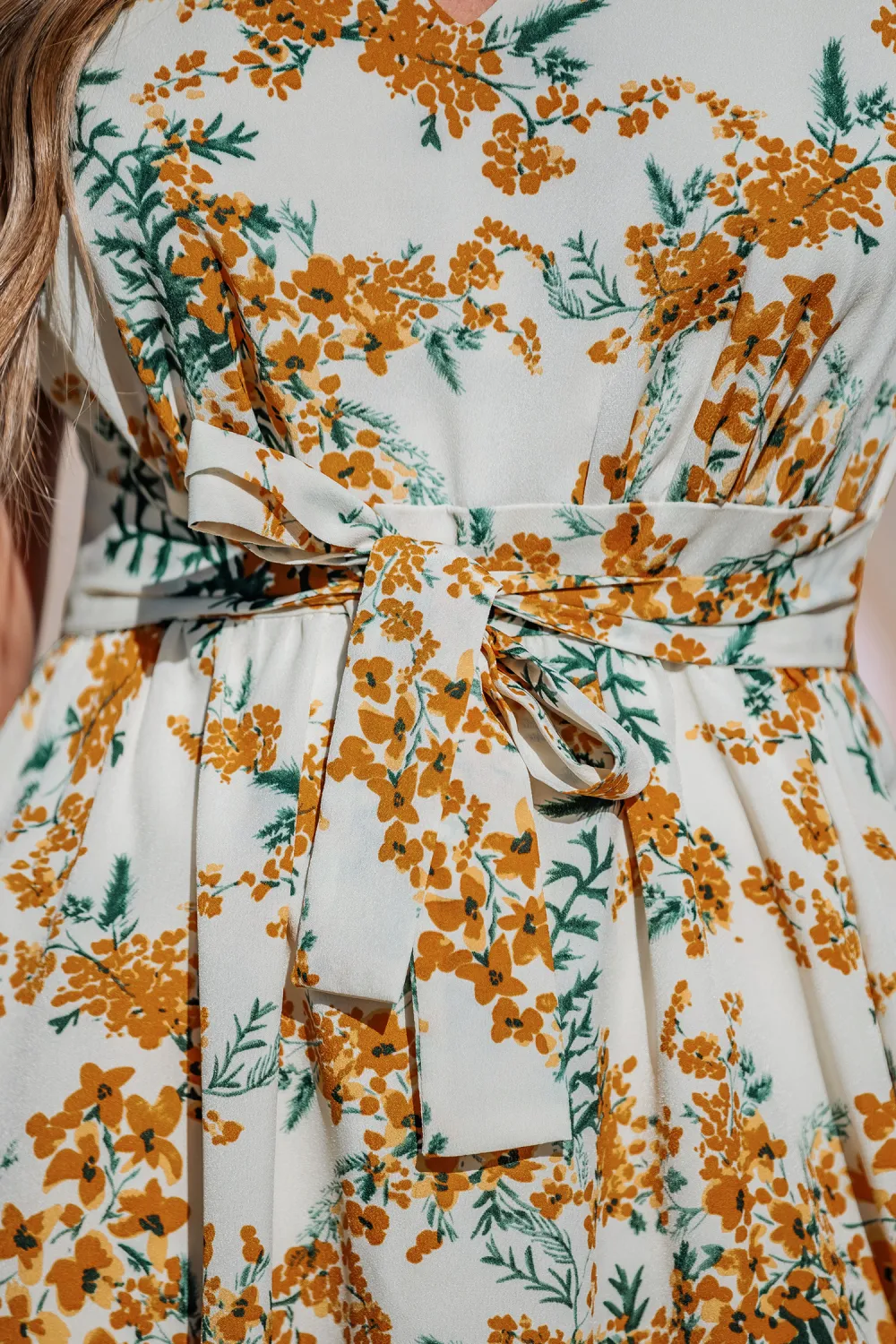 Sunlit Wildflowers Floral Mini Dress