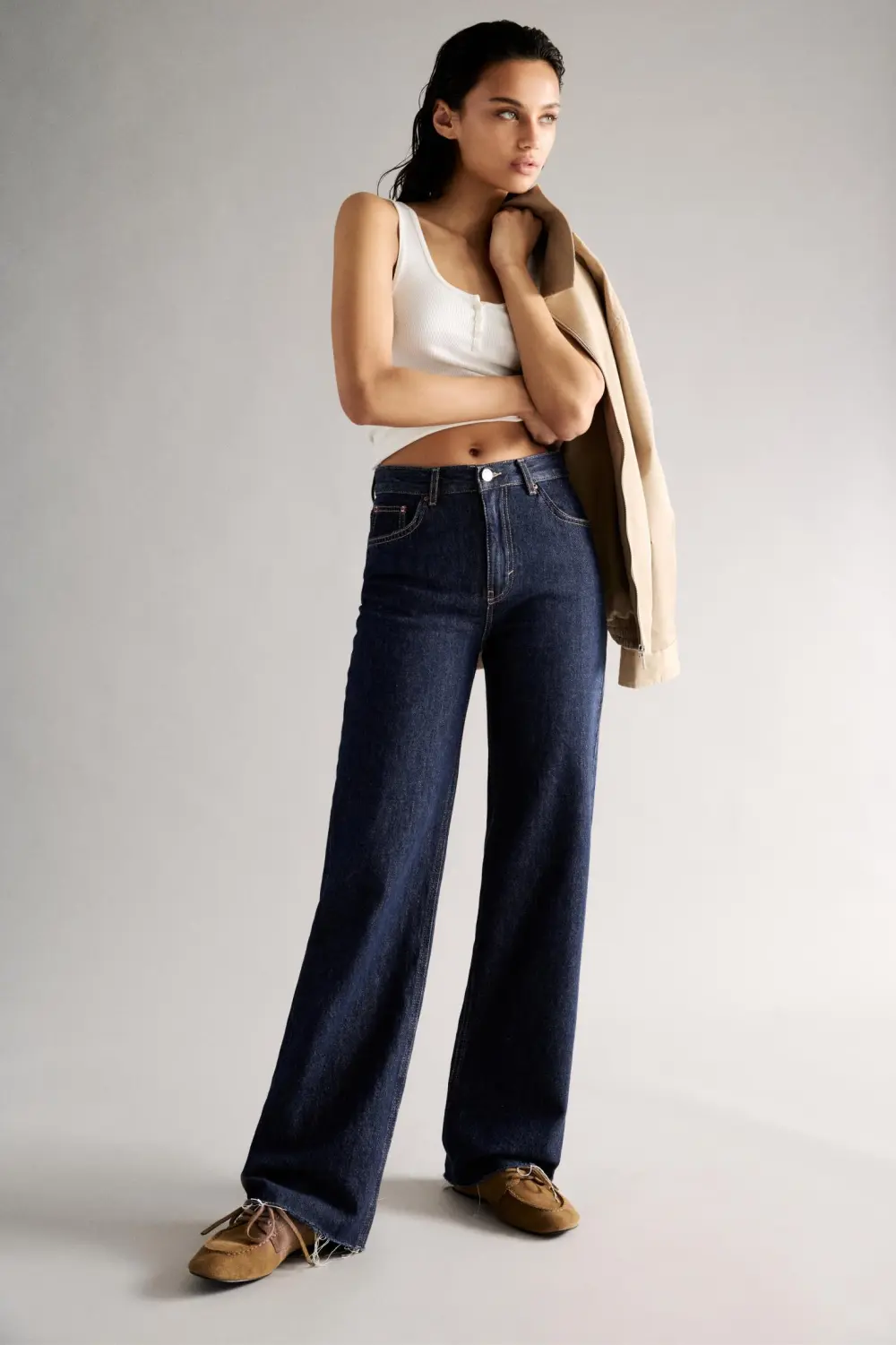 Jeans rectos tiro alto