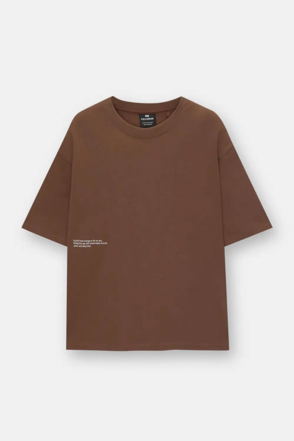 Brown slogan T-shirt