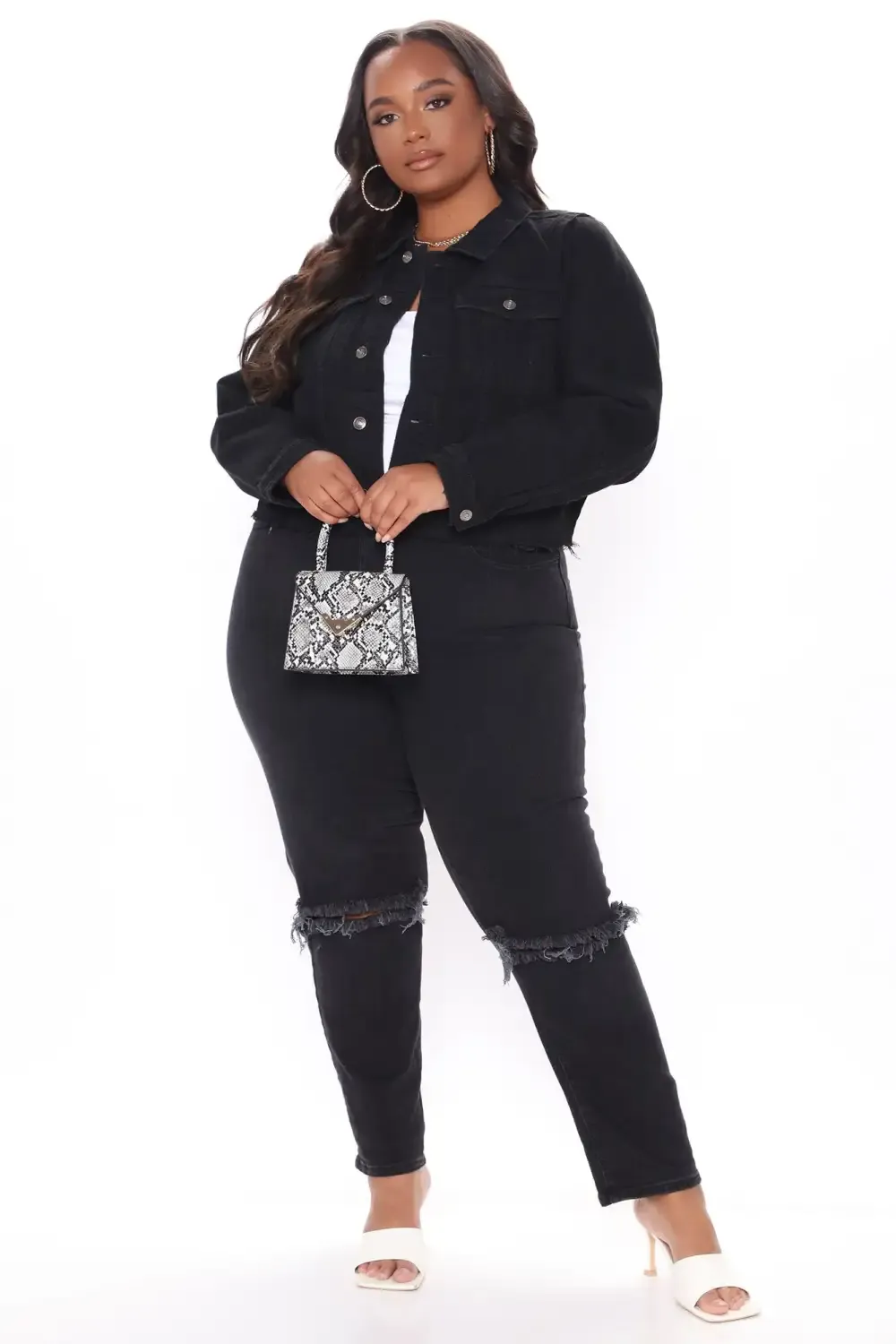 Natalia Denim Jacket - Black