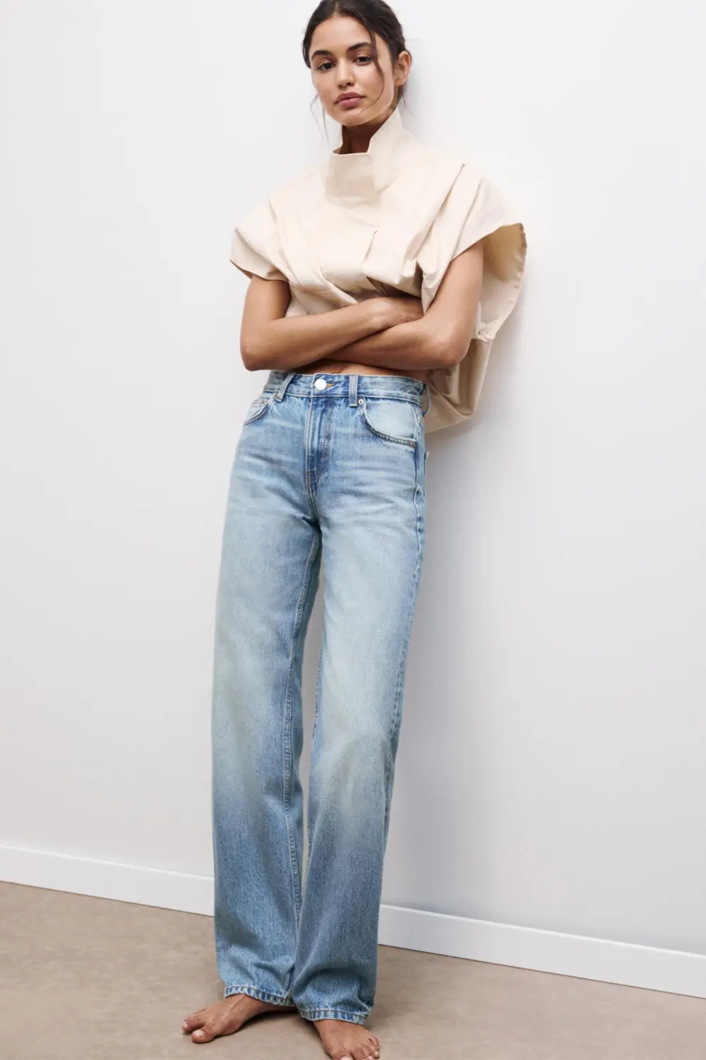 Jeans rectos tiro medio