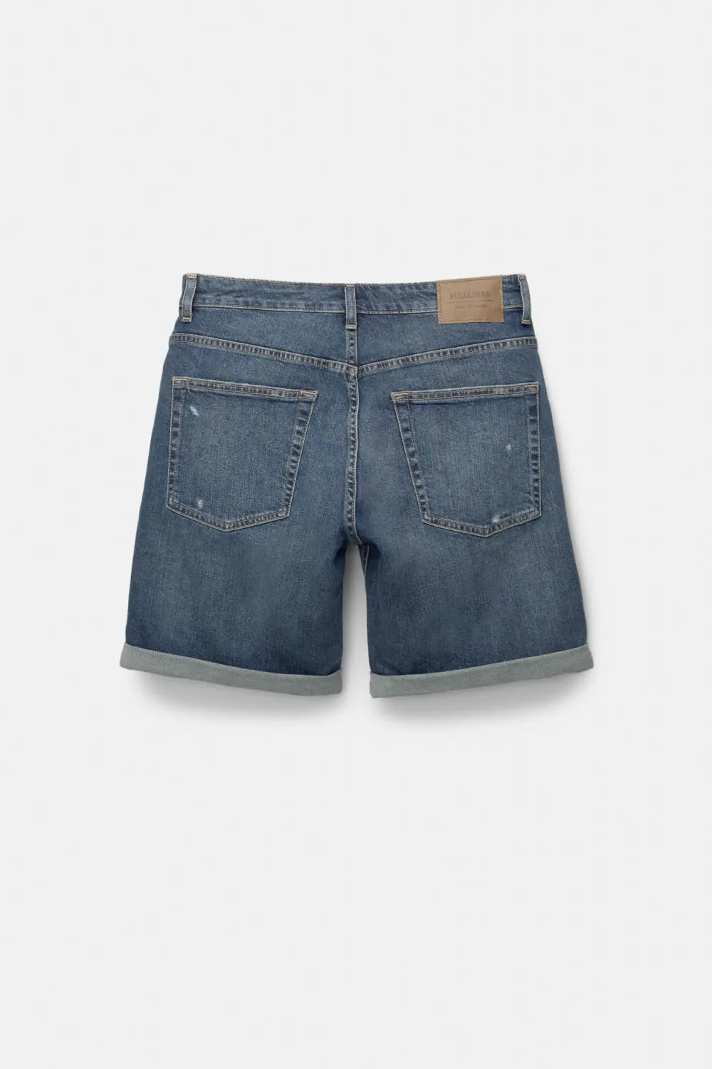 Ripped denim Bermuda shorts