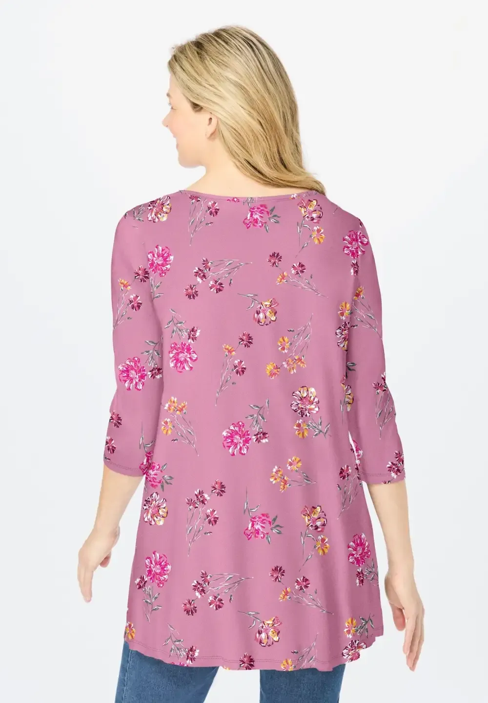 V-Neck Pintucked Tunic