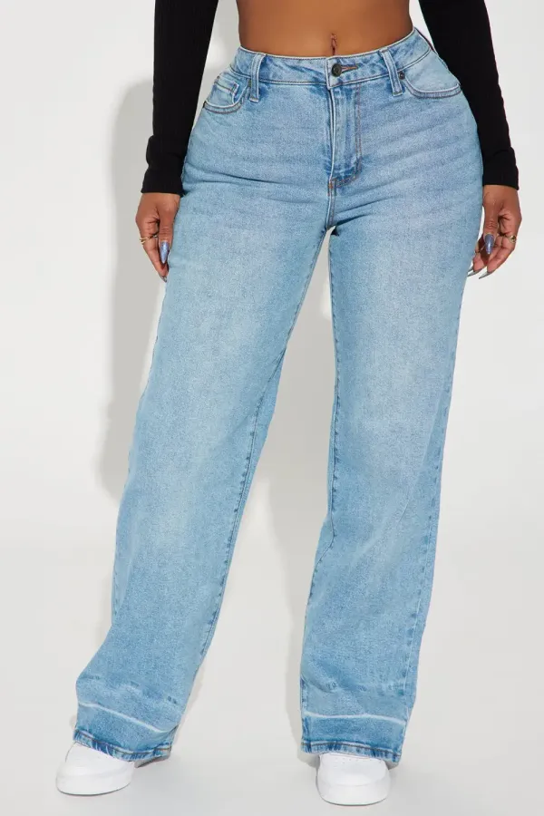 For Life Stretch Straight Leg Jeans - Light Wash