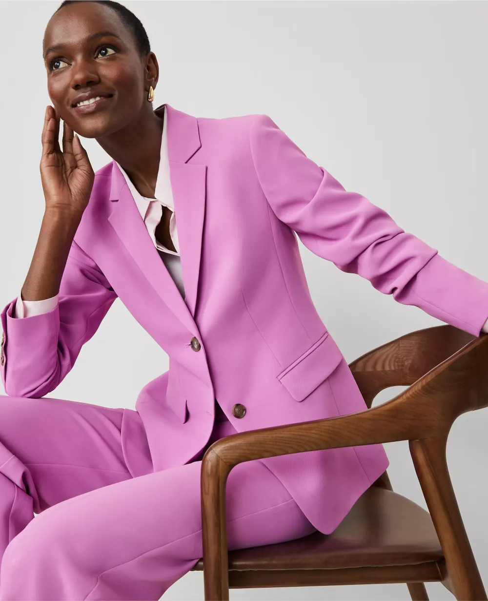 The Two-Button Blazer in Fluid Crepe