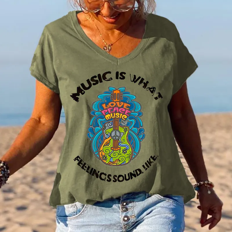 Music is what feelings sound like Graphic Tees