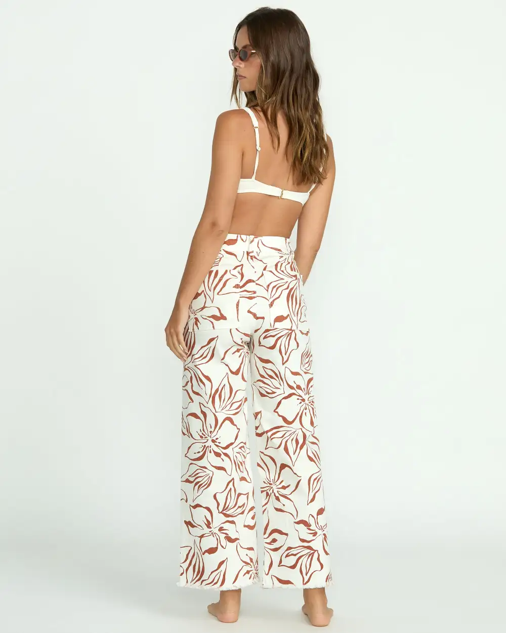 Free Fall Printed Twill Pants - Salt Crystal