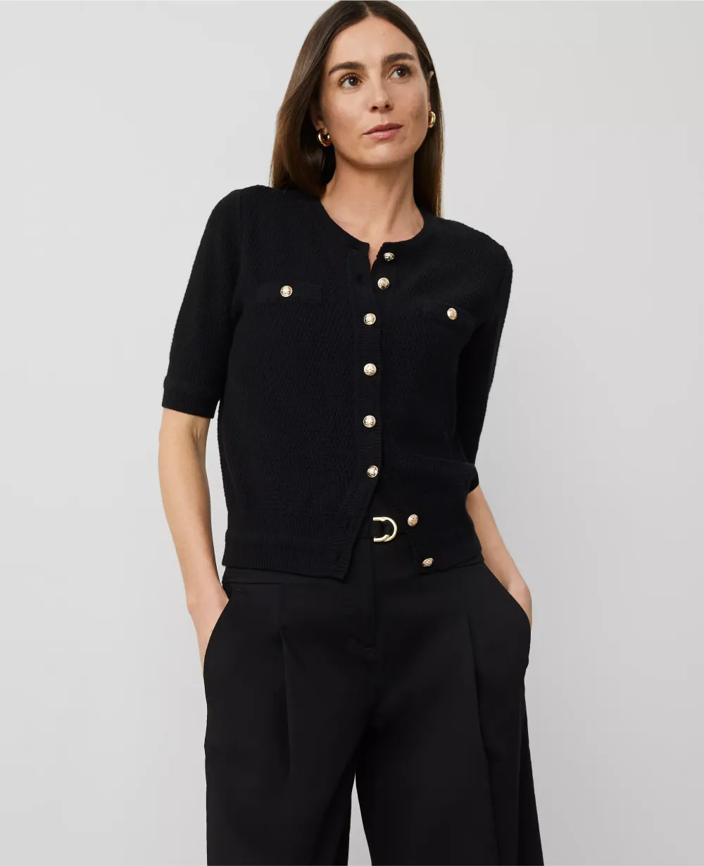 Blouson Sleeve Stitch Cardigan
