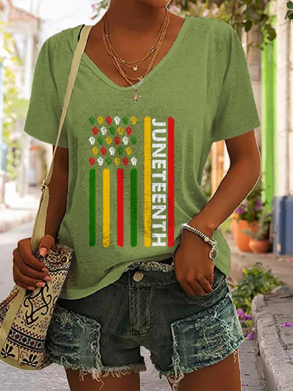 Women'S Juneteenth Short-Sleeved T-Shirt