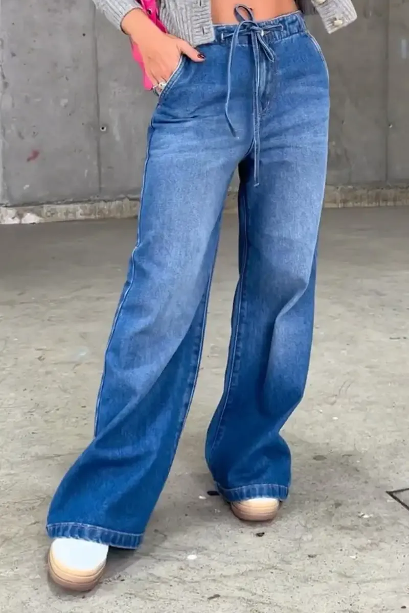 Women's Casual Wide-leg Jeans