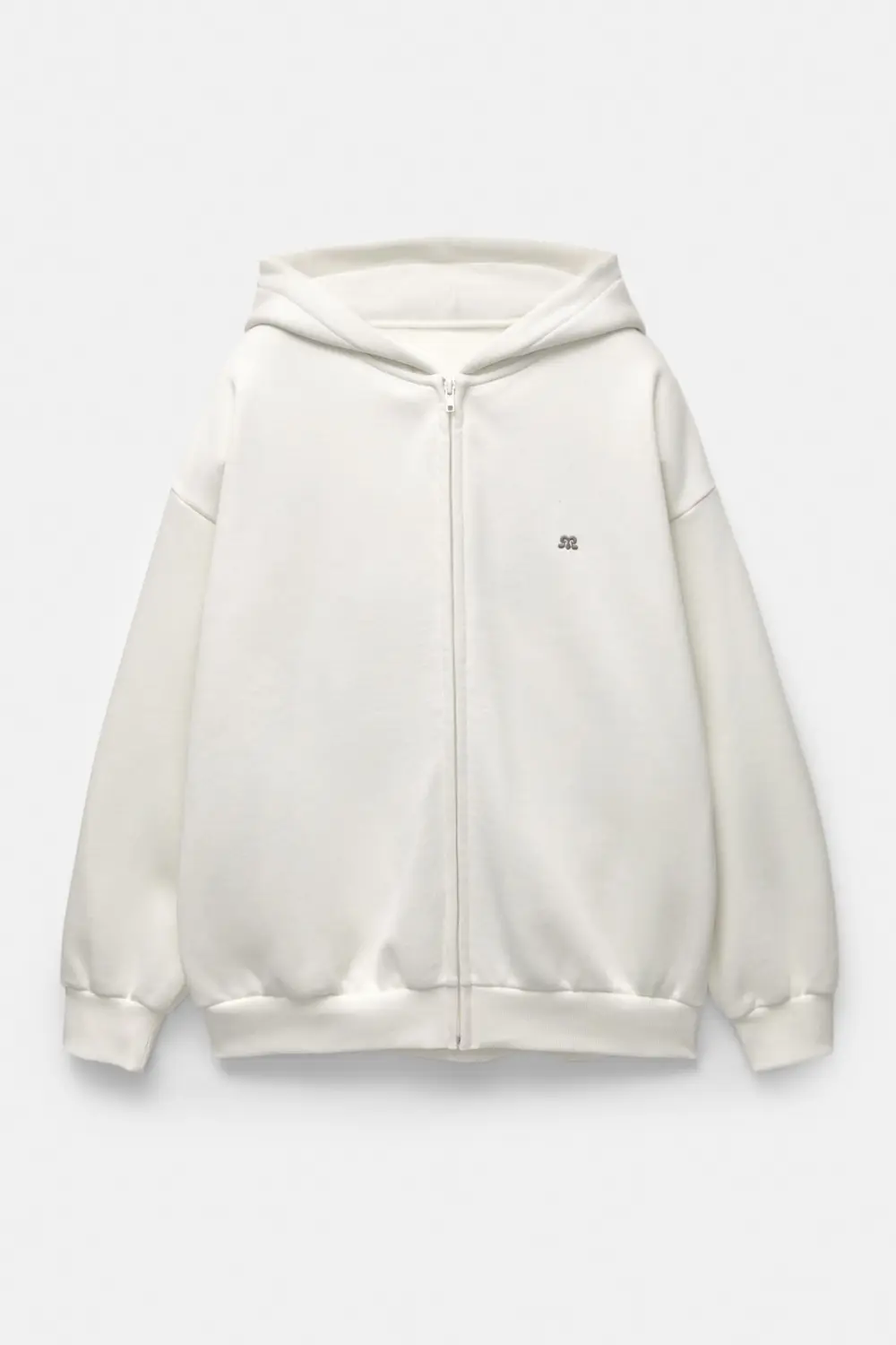 Sudadera capucha cremallera flor