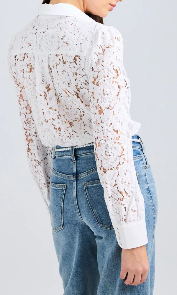 Anisa Lace Poplin Combo Shirt