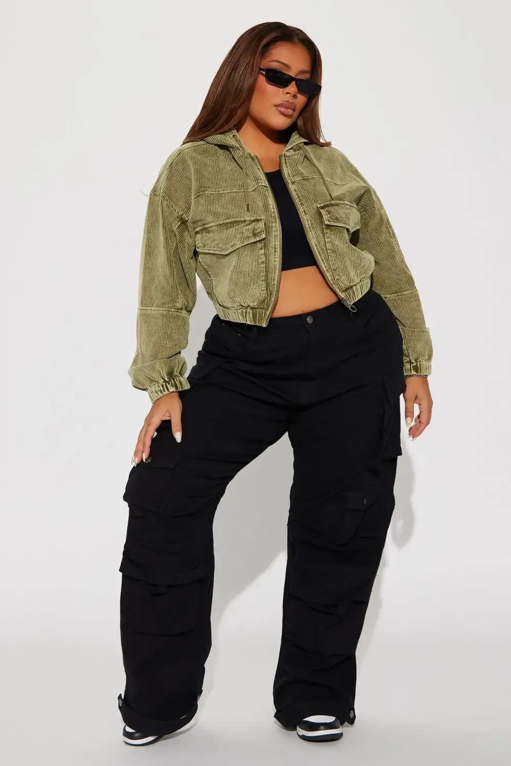 Ellie Corduroy Jacket - Olive