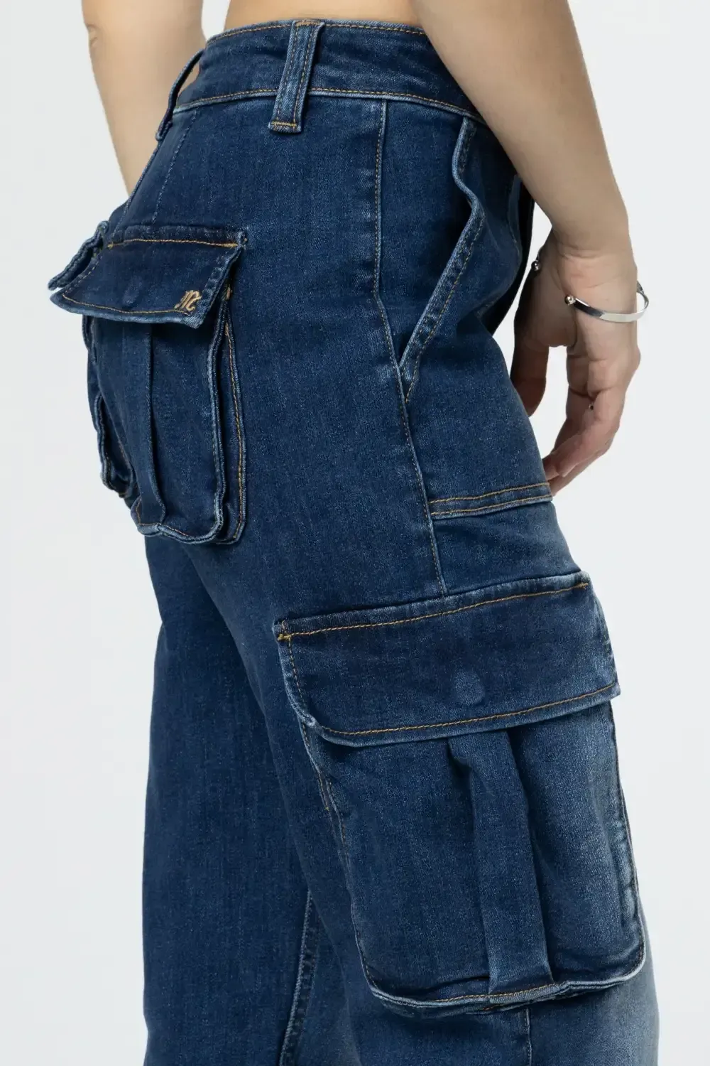 Denim Cargo Jeans
