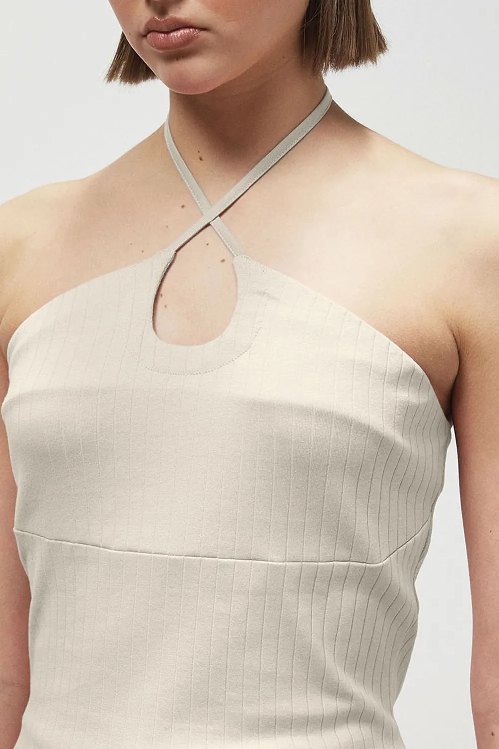 Cotton Halter Neck Cross Neck Vest
