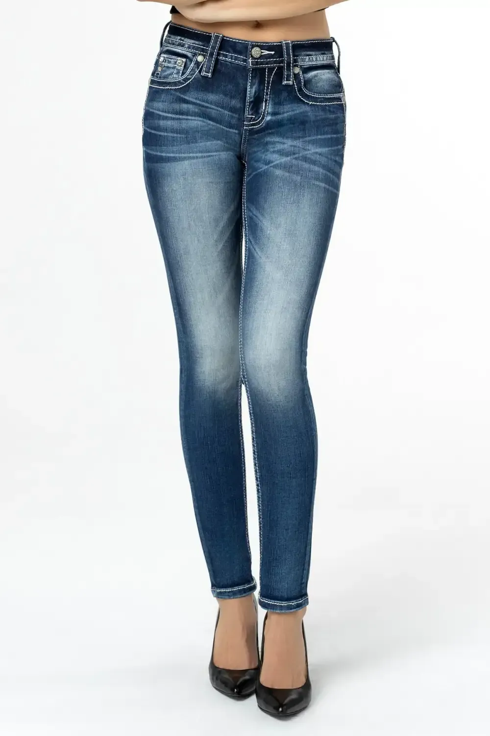 Vibrant Fleur De Lis Skinny Jeans