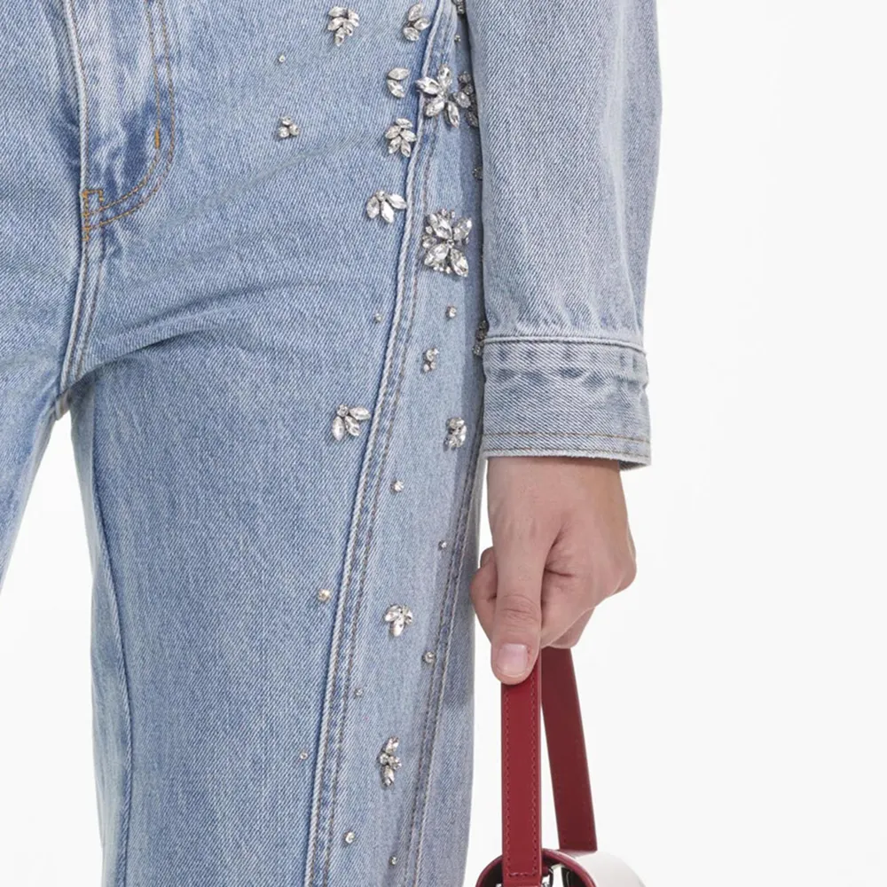 Crystal Embellished Denim Jacket