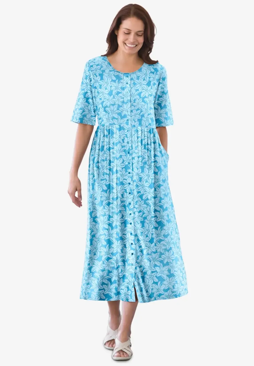Button-Front Essential Dress
