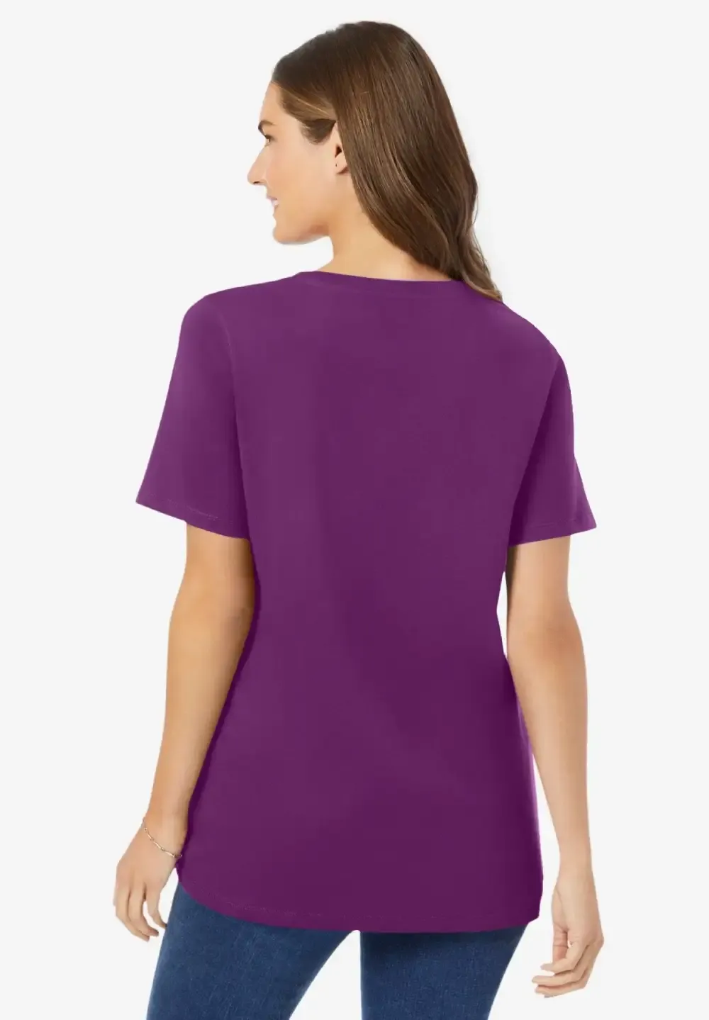 Perfect Short-Sleeve V-Neck Tee
