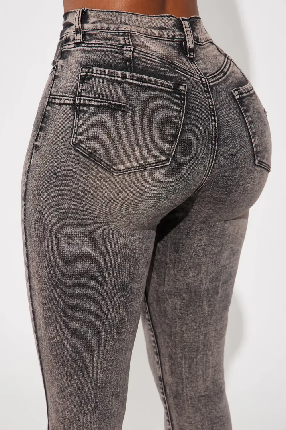 Raquel Sculpting Stretch Skinny Jeans - Acid Wash Black