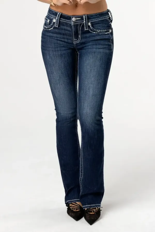 Indi Stitched Bootcut Jeans