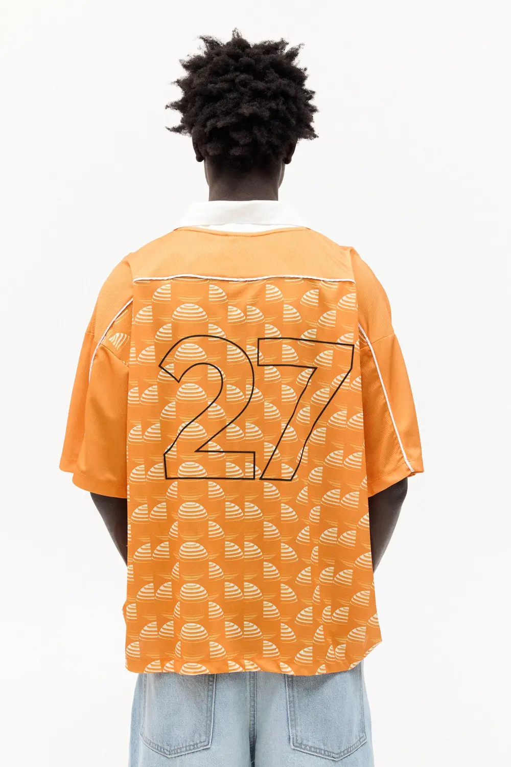 Orange polo collar T-shirt STWD