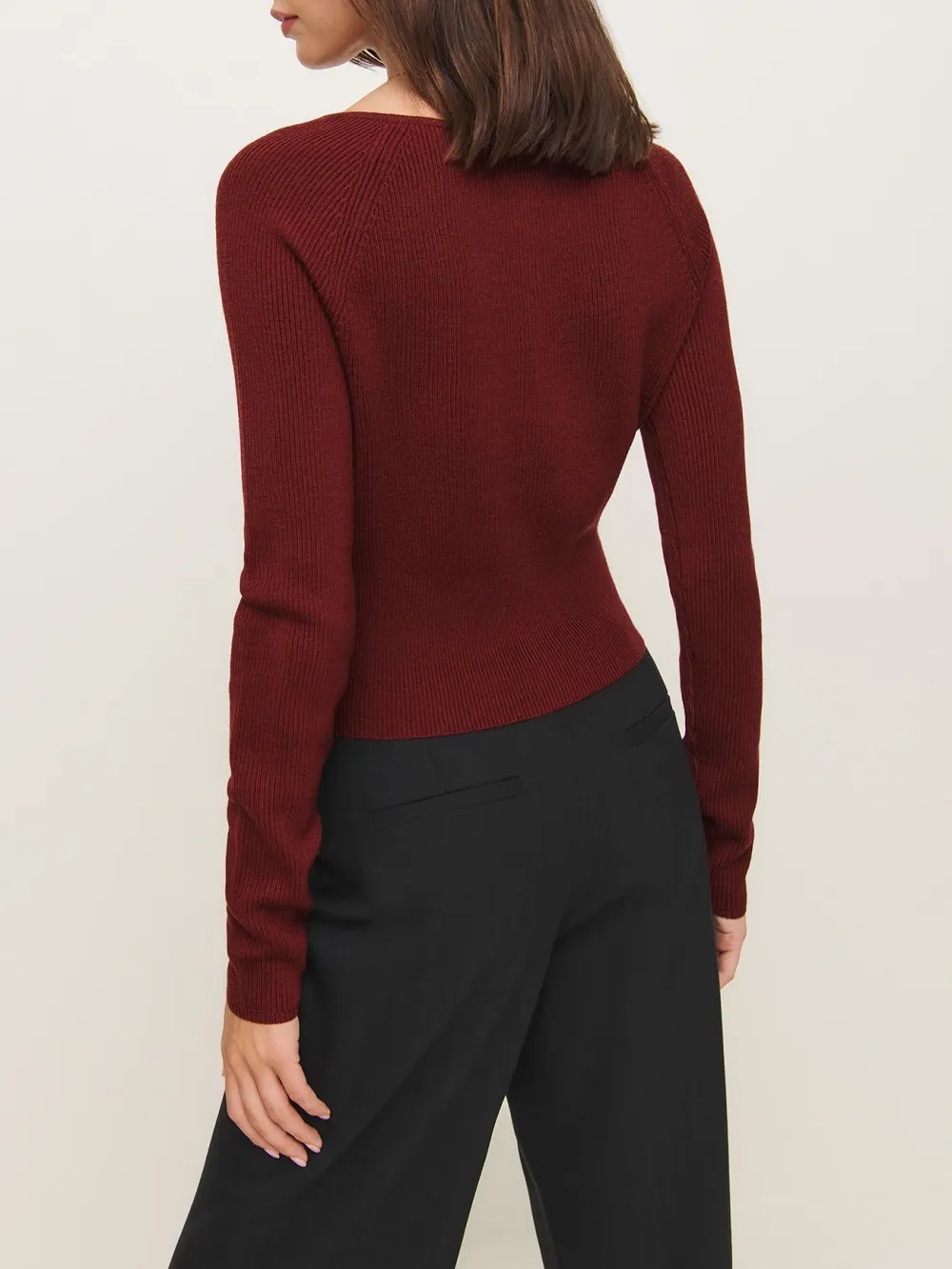 Button Front Cropped Knit Cardigan