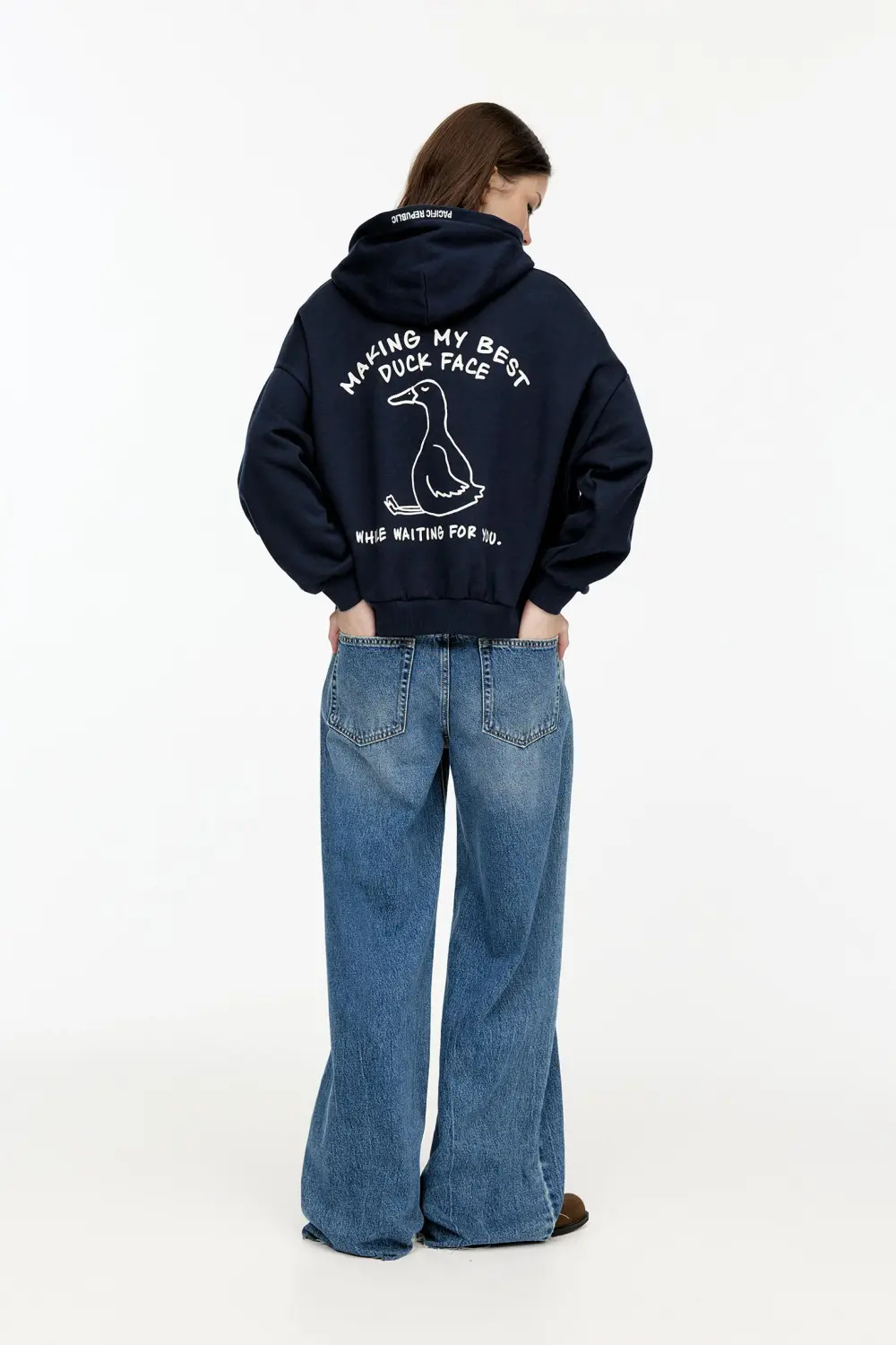 Sudadera capucha gráfico pato