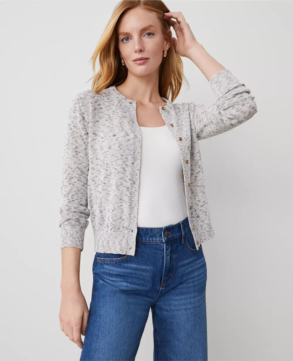 Metallic Marled Ann Cardigan