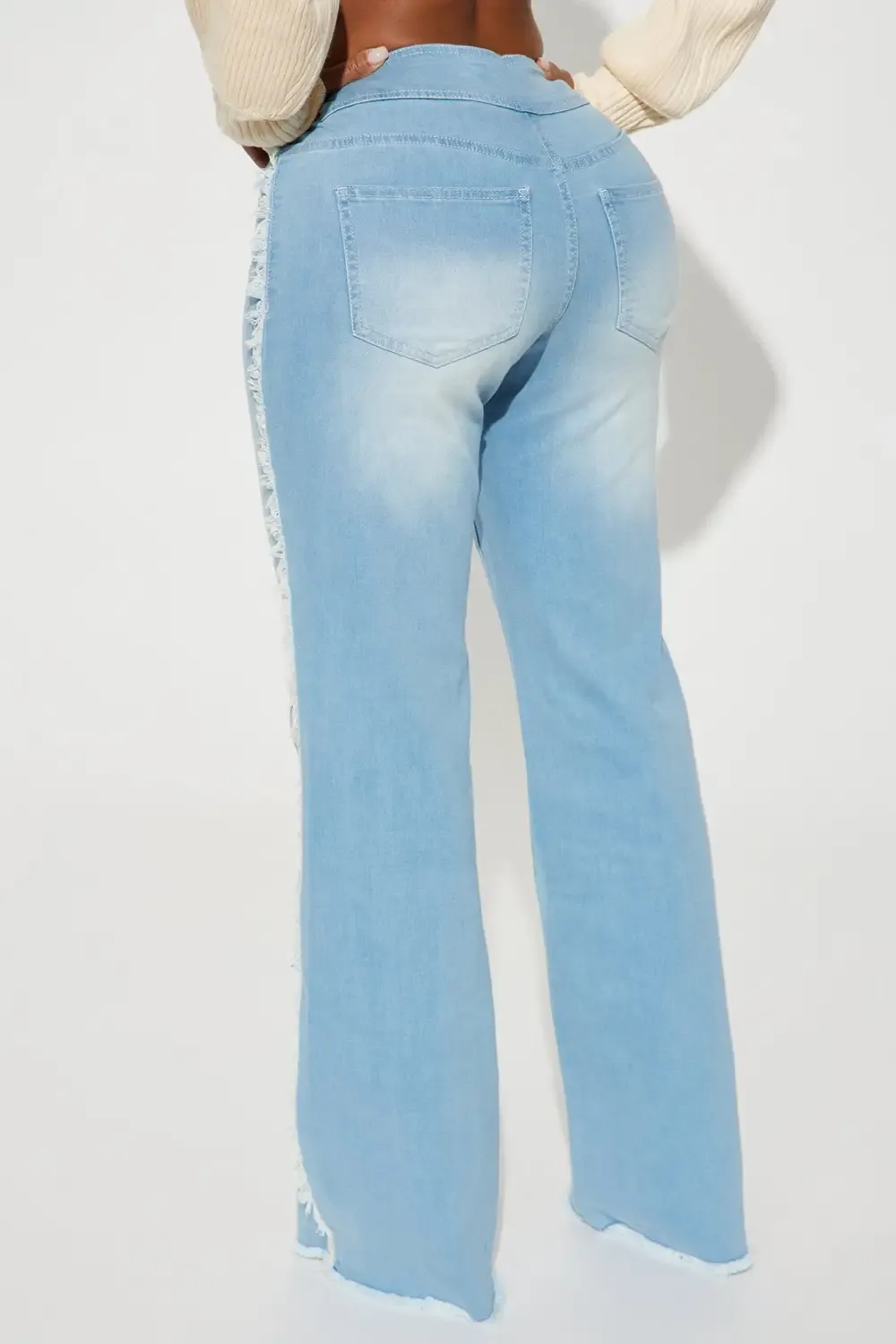 Missed Your Chance Stretch Flare Jeans - Light Wash