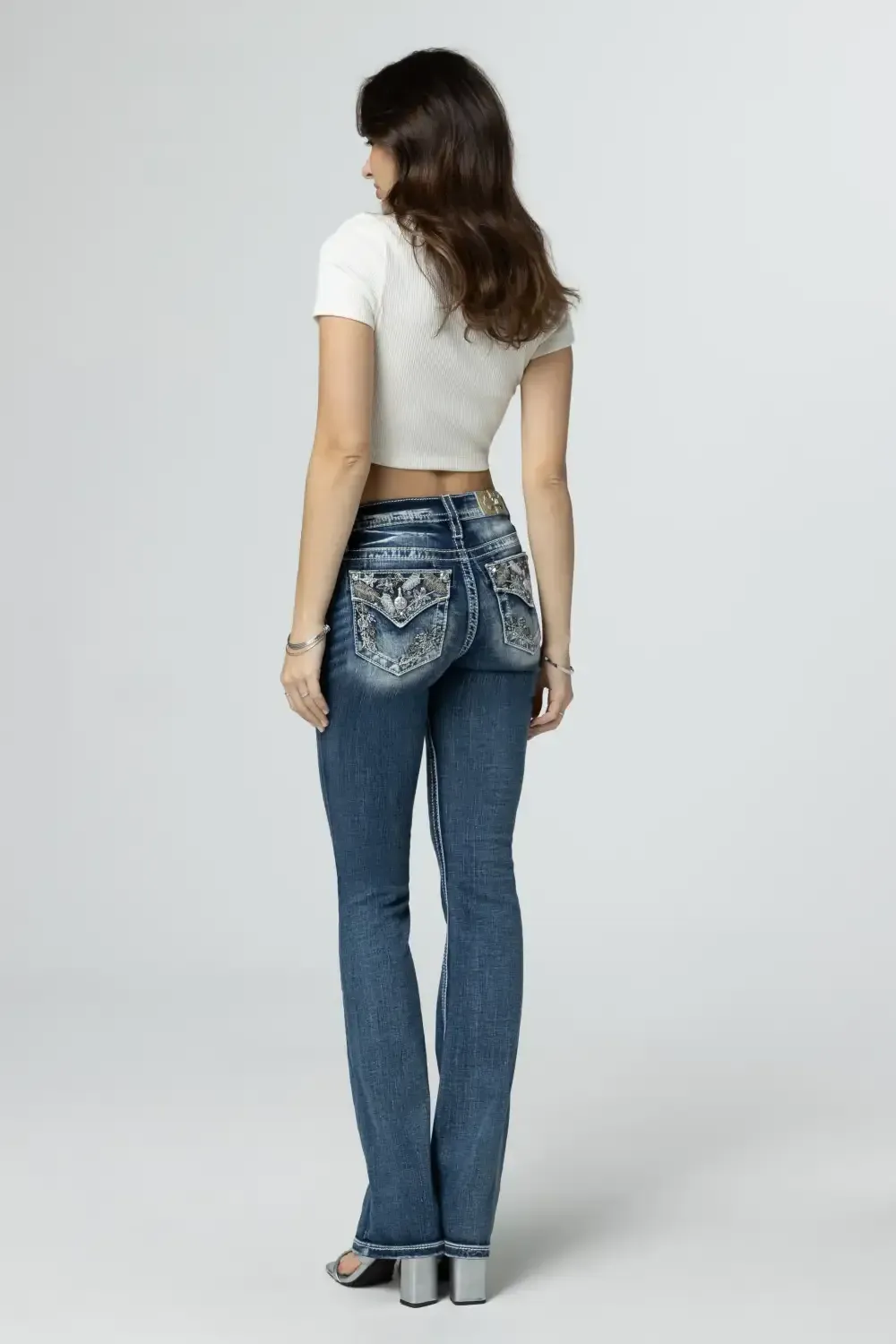 Champagne Leaves Bootcut Jeans
